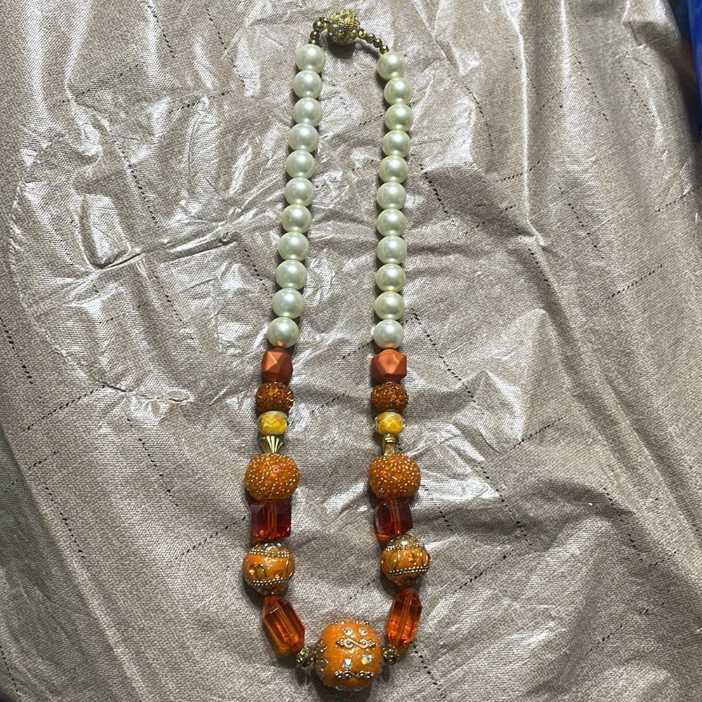 Orange fantasy necklace